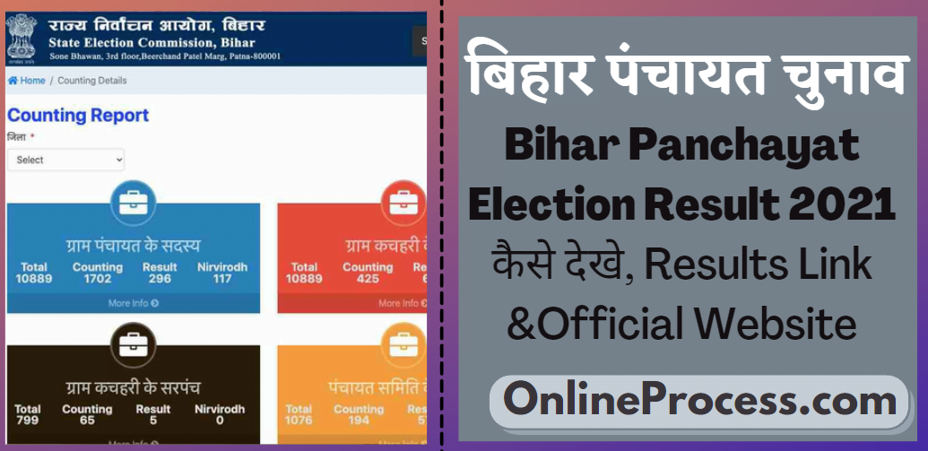 Bihar Panchayat Election Results 2021 Official Website