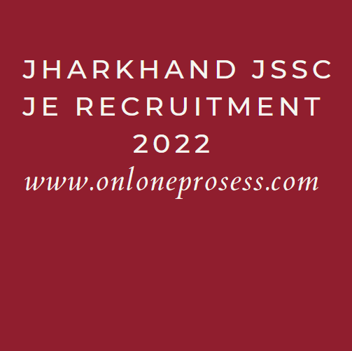  Jharkhand JSSC JE Recruitment2022
