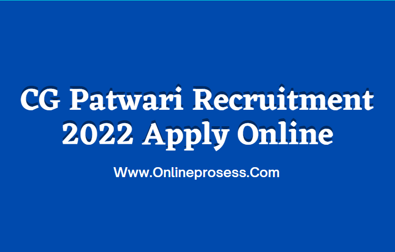 CG Patwari Recruitment 2022 Apply Online