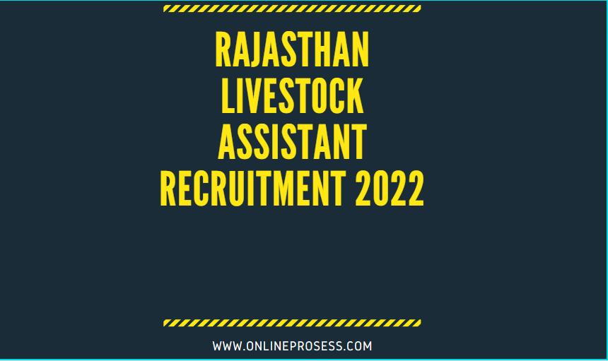 Rajasthan Livestock Assistant Recruitment 2022