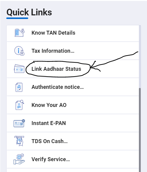 Pan Aadhar Link Status Check