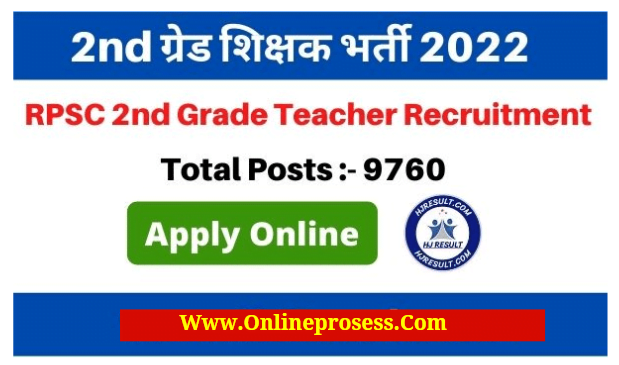 RPSC 2nd Grade Teacher Recruitment 2022