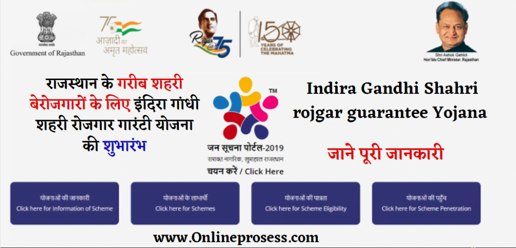 Indira Gandhi Shahri rojgar guarantee Yojana