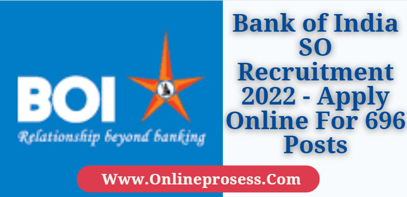Bank of India SO Recruitment 2022