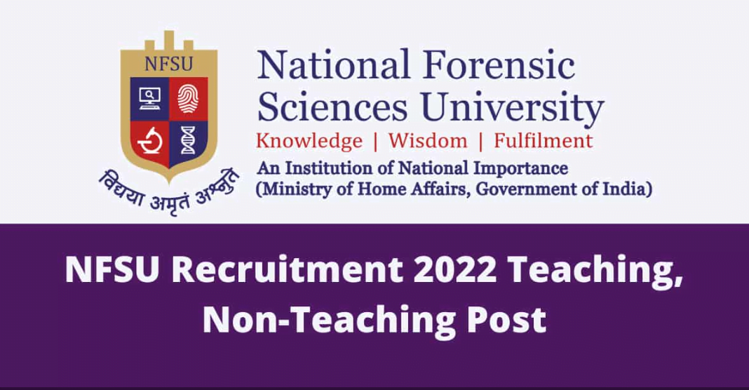 NFSU Recruitment 2022