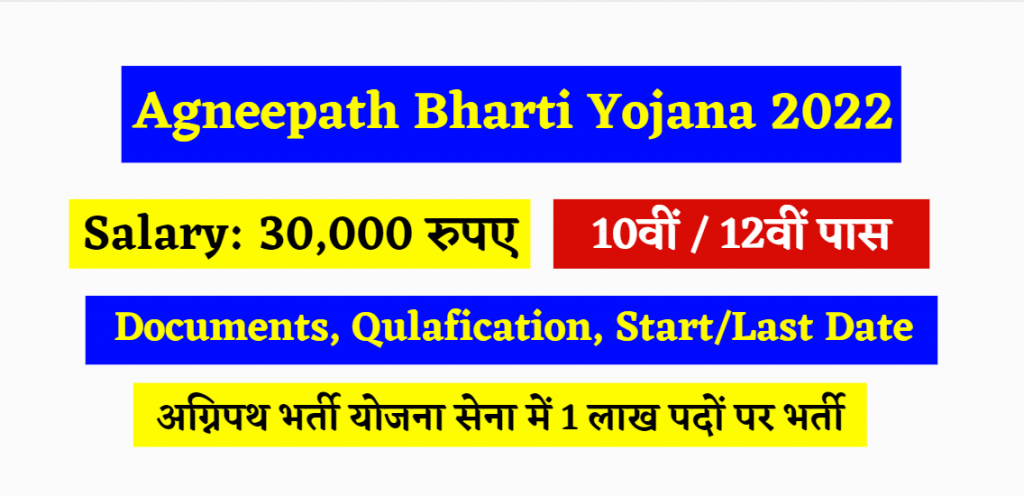 Agneepath Bharti Yojana Recruitment 2022
