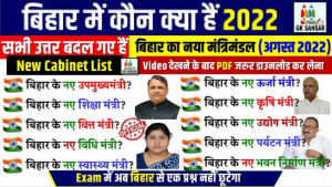 Bihar Cabinet Minister List 2022
