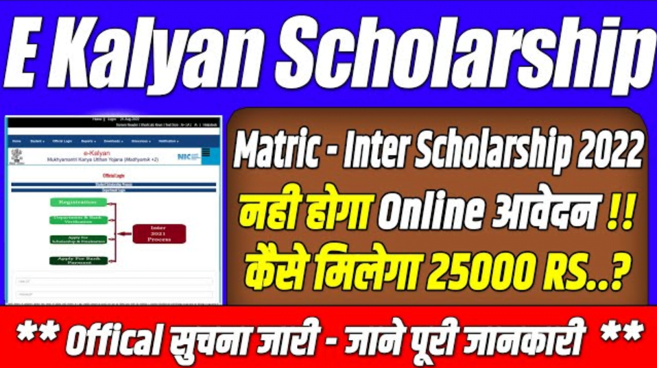 E Kalyan Bihar Matric Inter Scholarship 2022