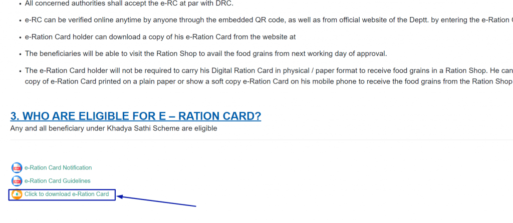 E Ration Card Download West Bengal