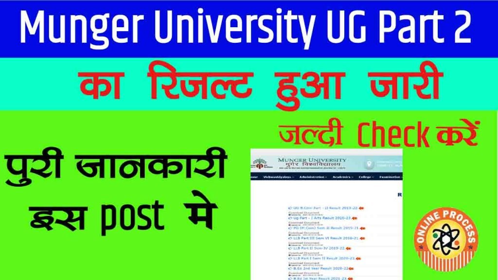 Munger University UG Part 2 Result 2019-22
