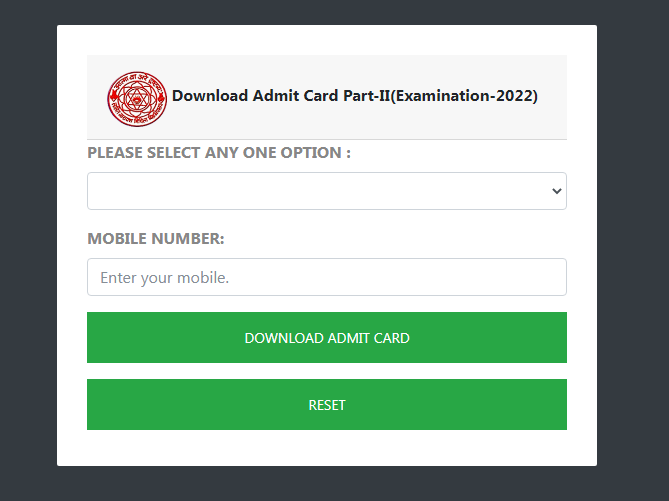 Lnmu Part 2 Admit Card Download 2022