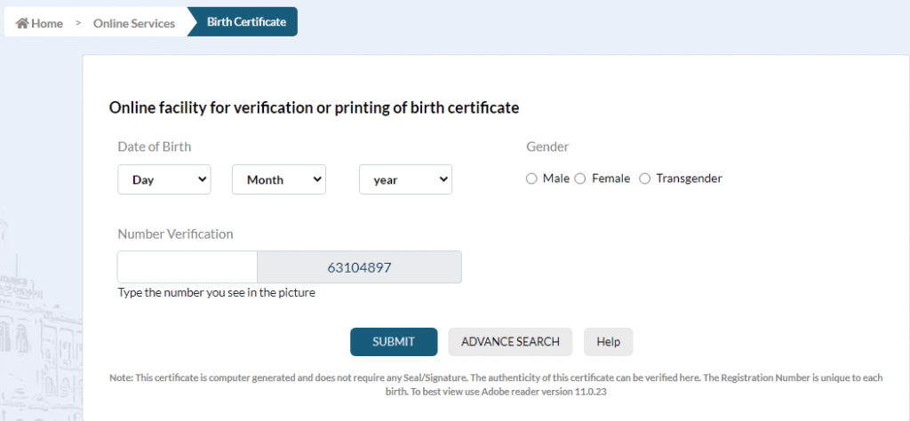 How to Online Apply Birth Certificate