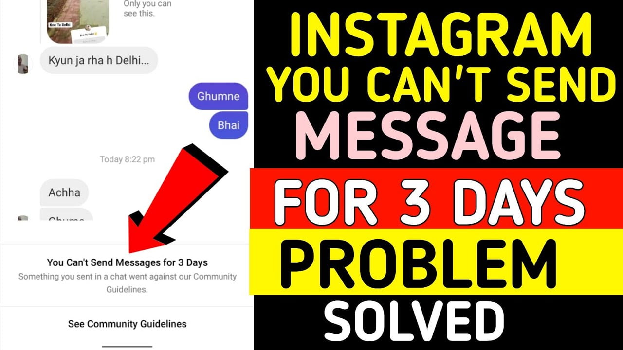 Cant Send Messages on Instagram for 3 Days