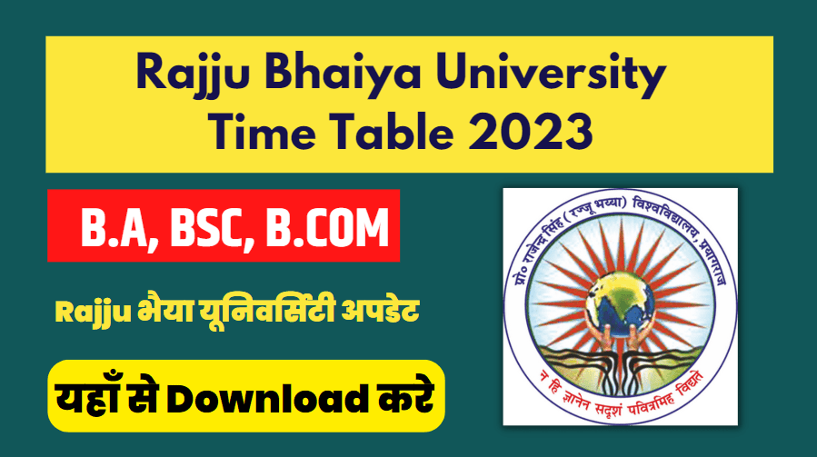 Rajju Bhaiya University Time Table 2023