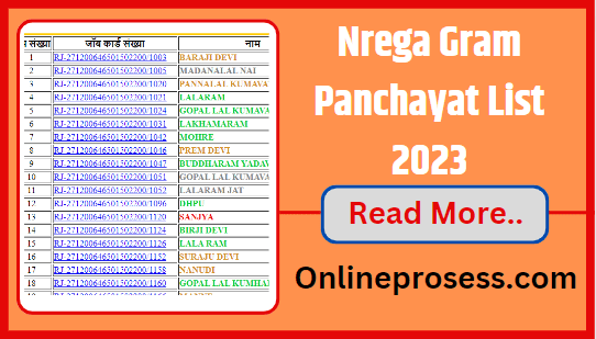 Nrega Gram Panchayat List 2023