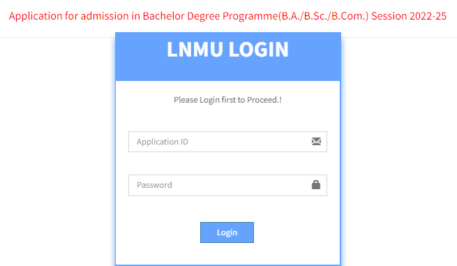 LNMU Part 1 Dummy Registration Card 2022-25