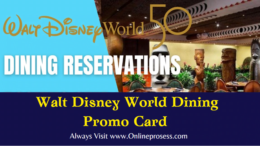 Walt Disney World Dining Promo Card