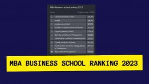 MBA Business School Ranking 2023