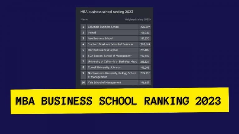 MBA Business School Ranking 2023: A Complete List - Very Useful ...