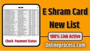 New E Shram Card List 2023