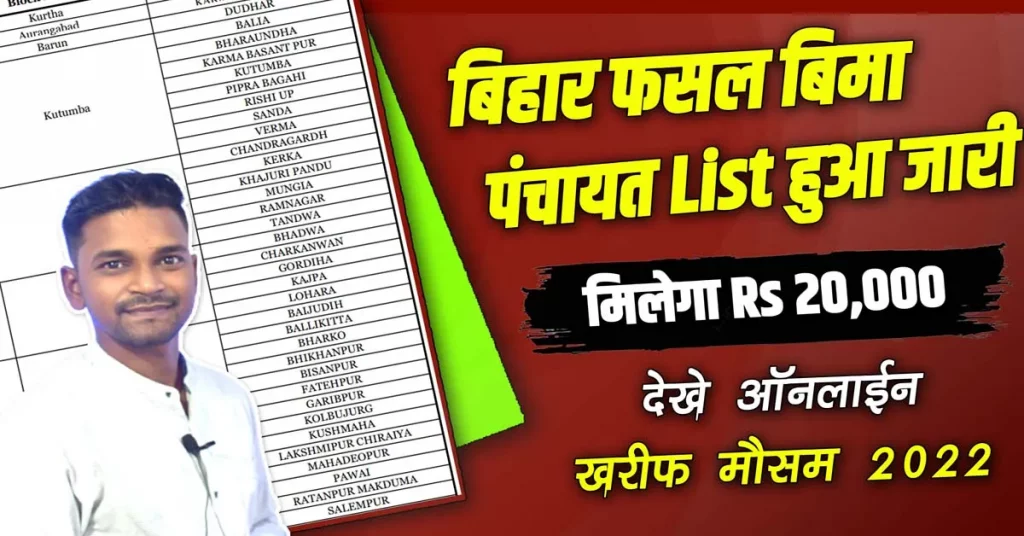 Bihar Fasal Bima Panchayat List
