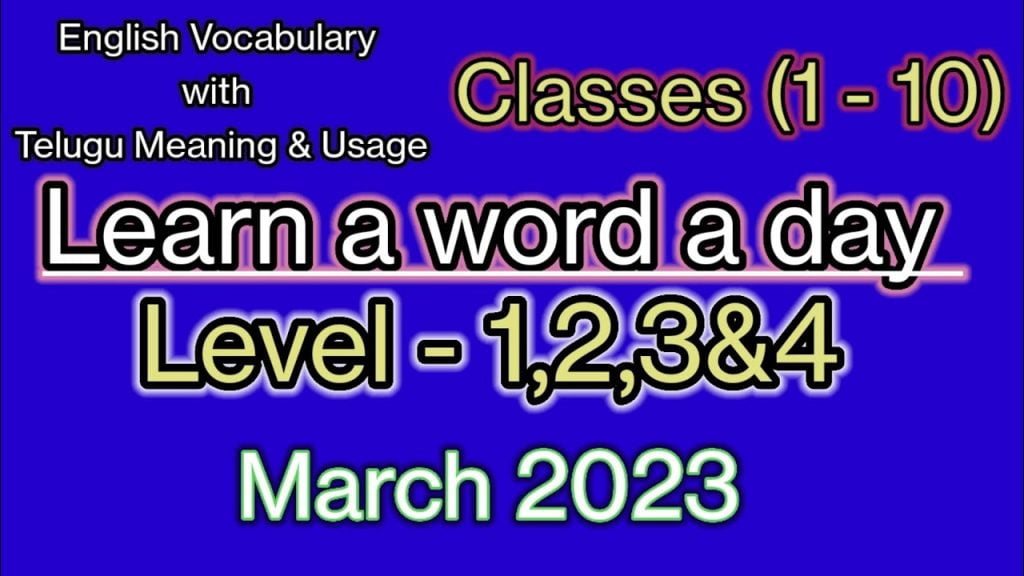 Learn A Word March 2023
