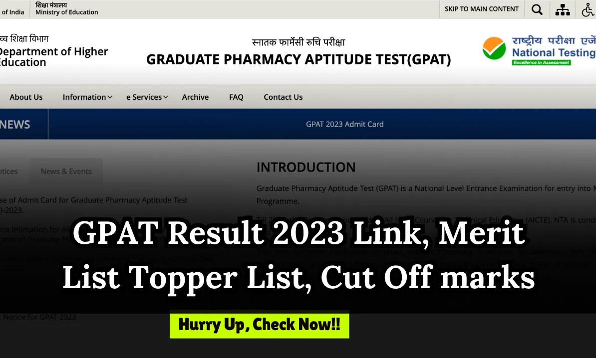 GPAT Result 2023