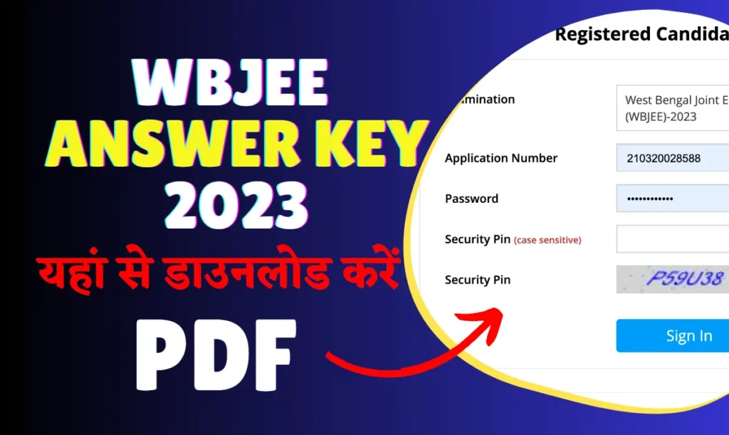 wbjee Answer Key 2023