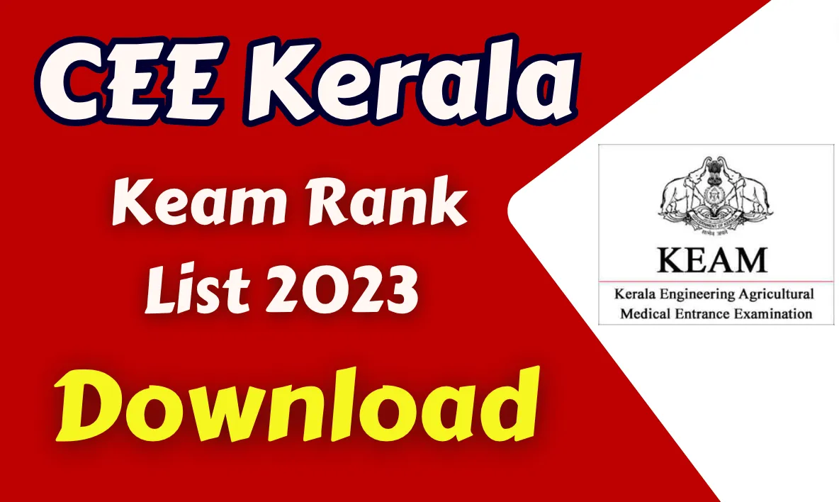 CEE Kerala Keam Rank List 2023