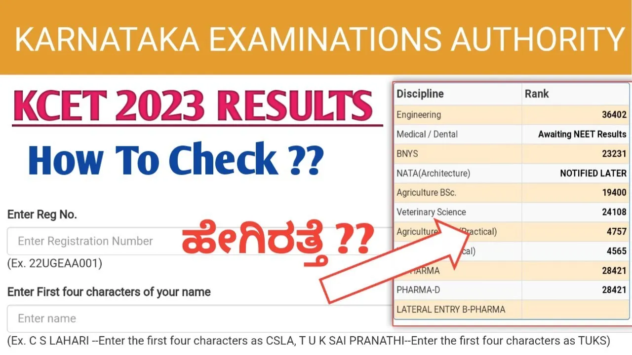 Karnataka CET Result (OUT)?, Check KCET Result 2023 Now kea.kar.nic.in