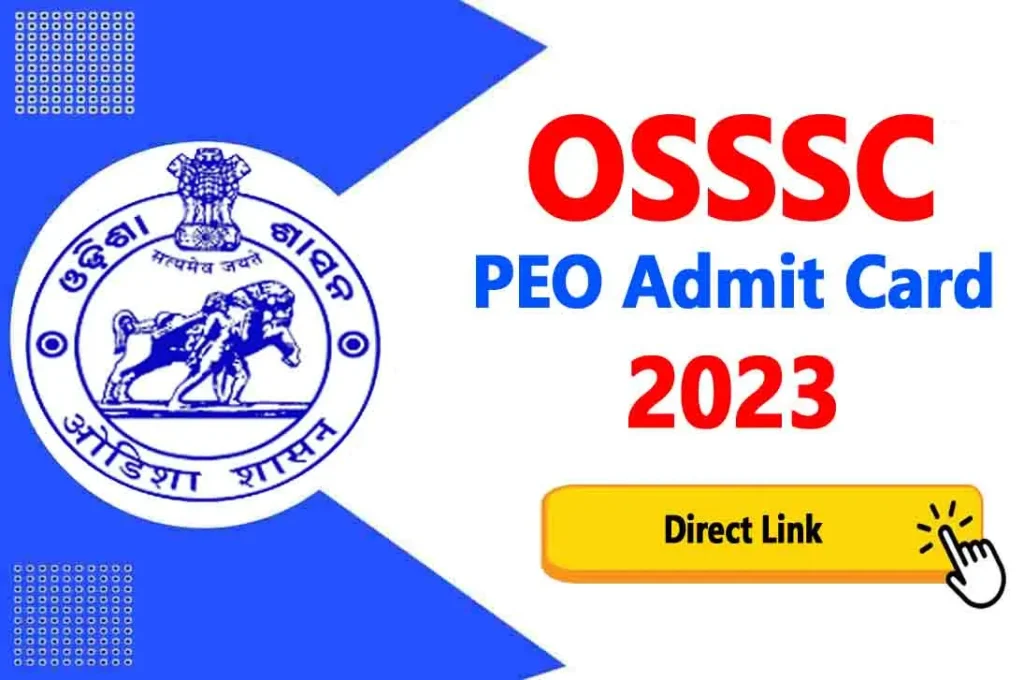 OSSSC PEO Admit Card 2023 Link