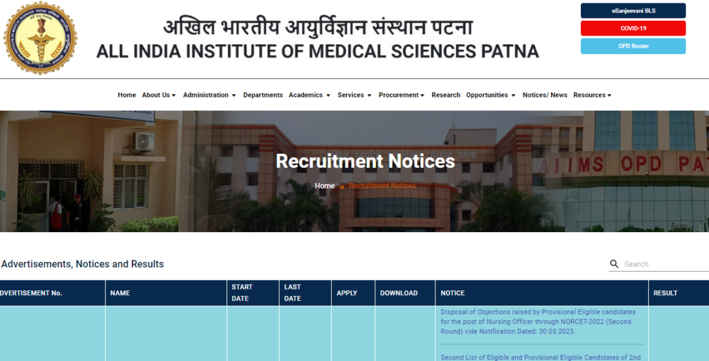 Patna AIIMS Vacancy 2023
