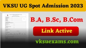 VKSU UG Spot Admission 2023