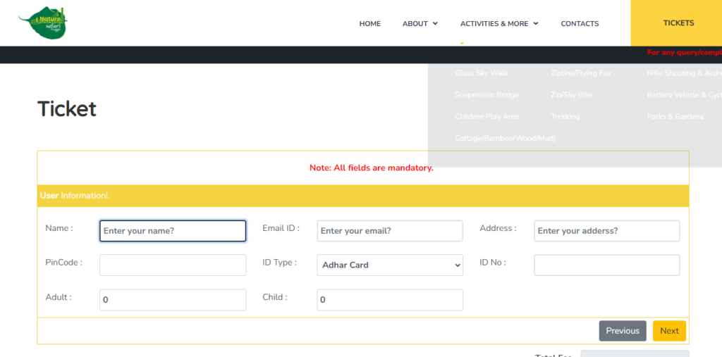Rajgir Glass Bridge Ticket Online Booking