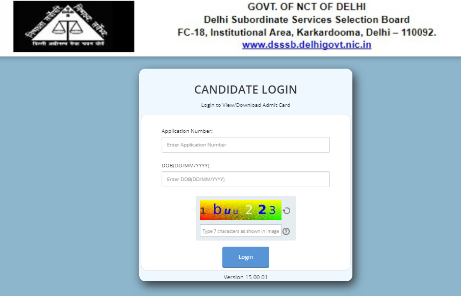 DSSSB Admit Card 2023