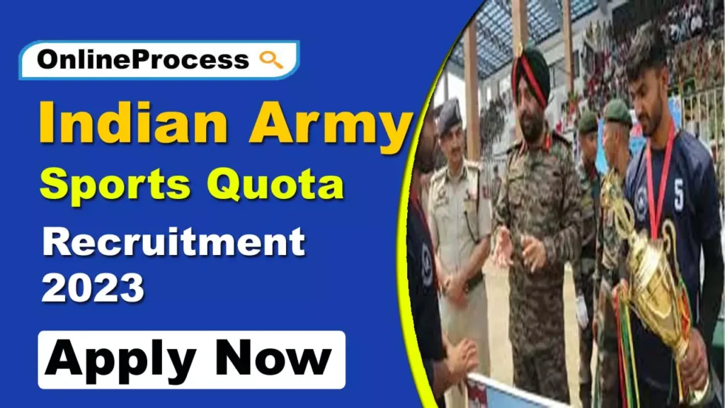 Indian Army Sports Quota Recruitment 2023