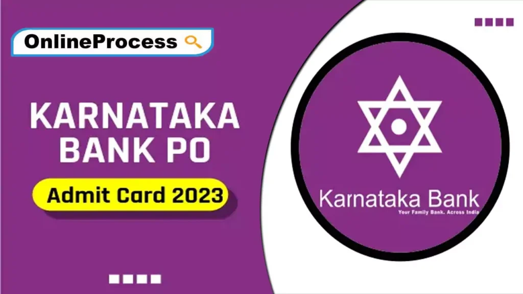 Karnataka Bank PO Admit Card 2023