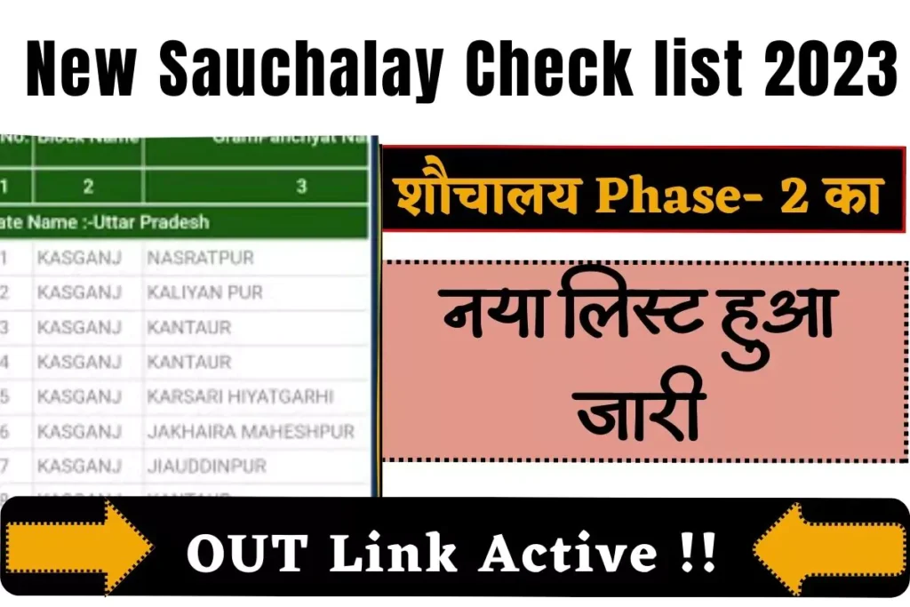 New Sauchalay List Check Kare 2023