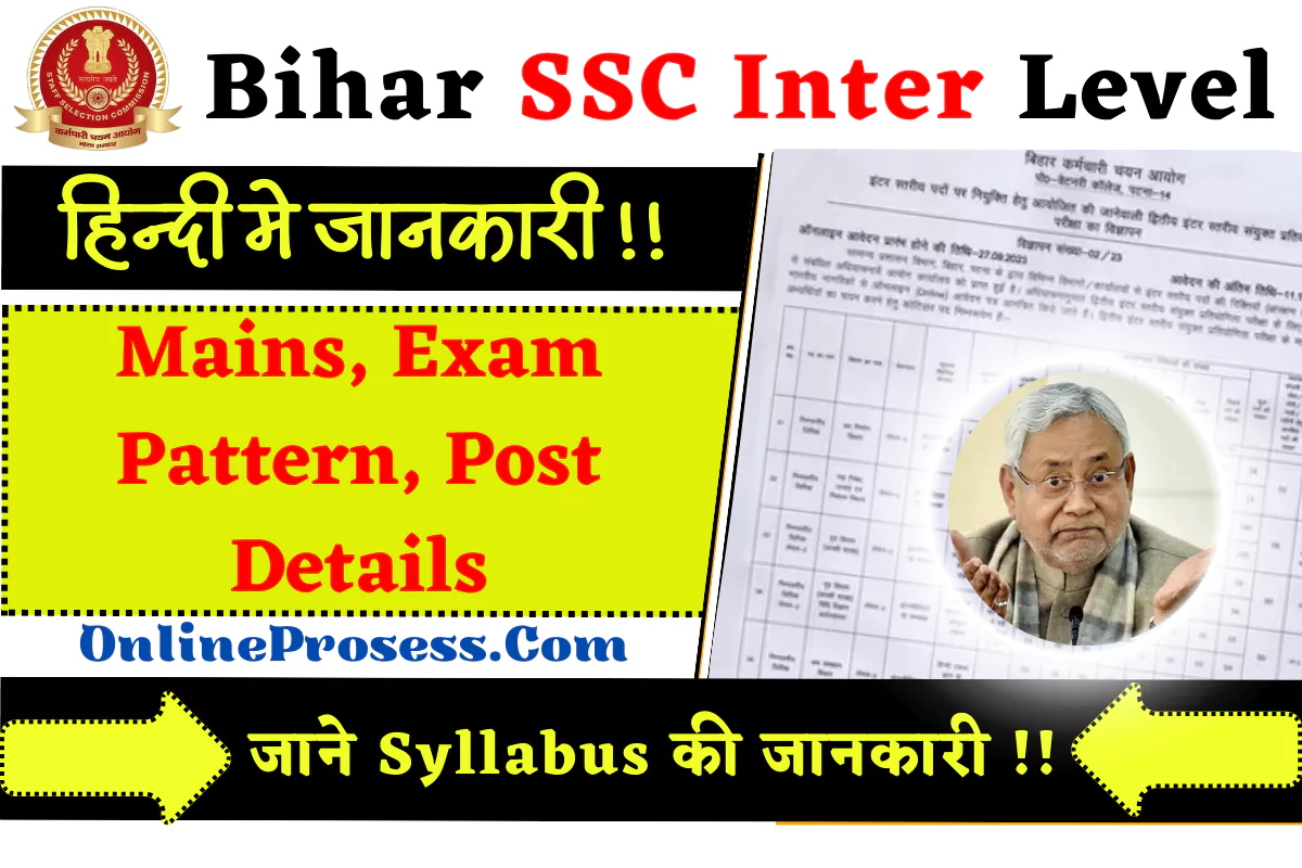 Bihar SSC Inter Level Post Syllabus 2023