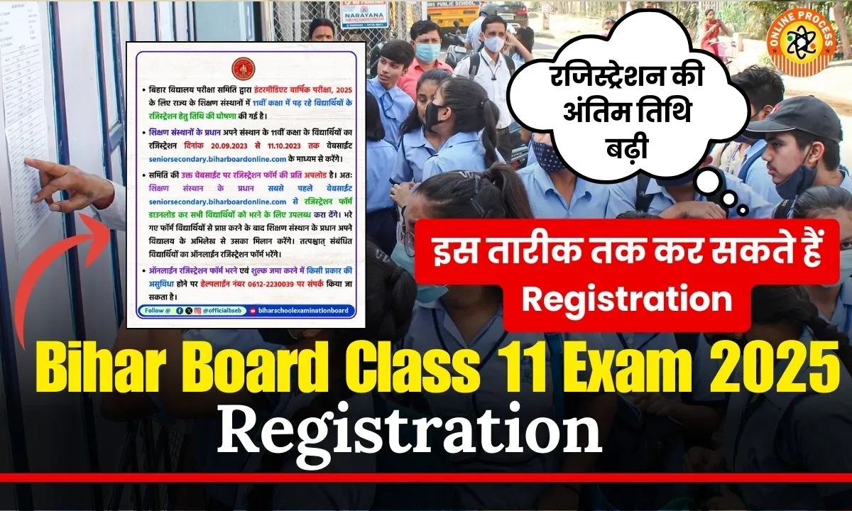 Bihar Board Class 11 Exam 2025 Registration