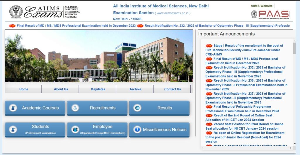 AIIMS CRE Result 2023