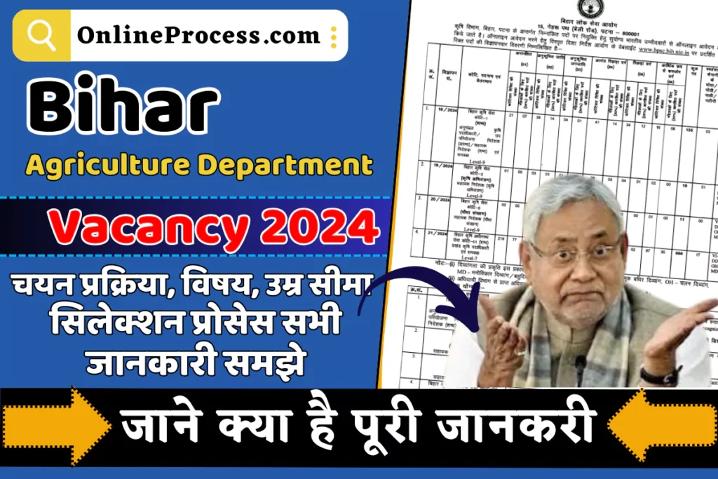 Bihar Agriculture Department Vacancy 2024