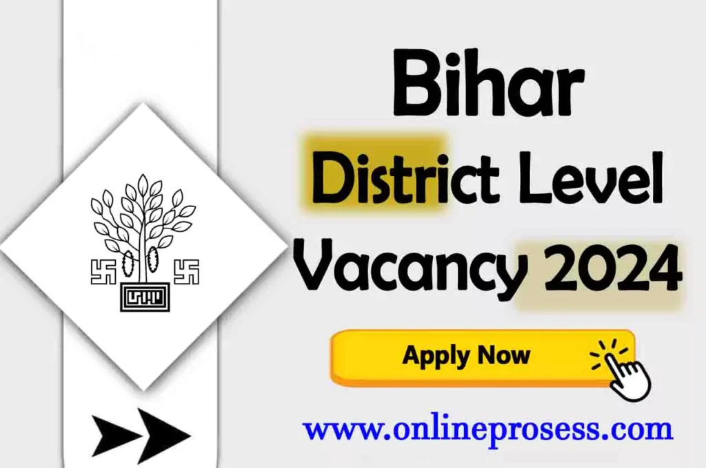 Bihar District Level Vacancy 2024 - DEO,MTS And Various Post