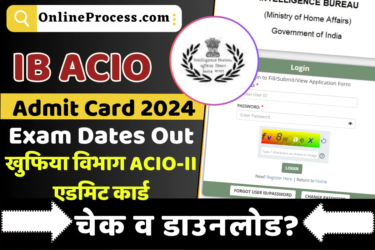 IB ACIO Admit Card 2024, Download IB ACIO Hall Ticket For Tier 1, Exam