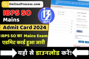 IBPS SO Mains Admit Card 2024