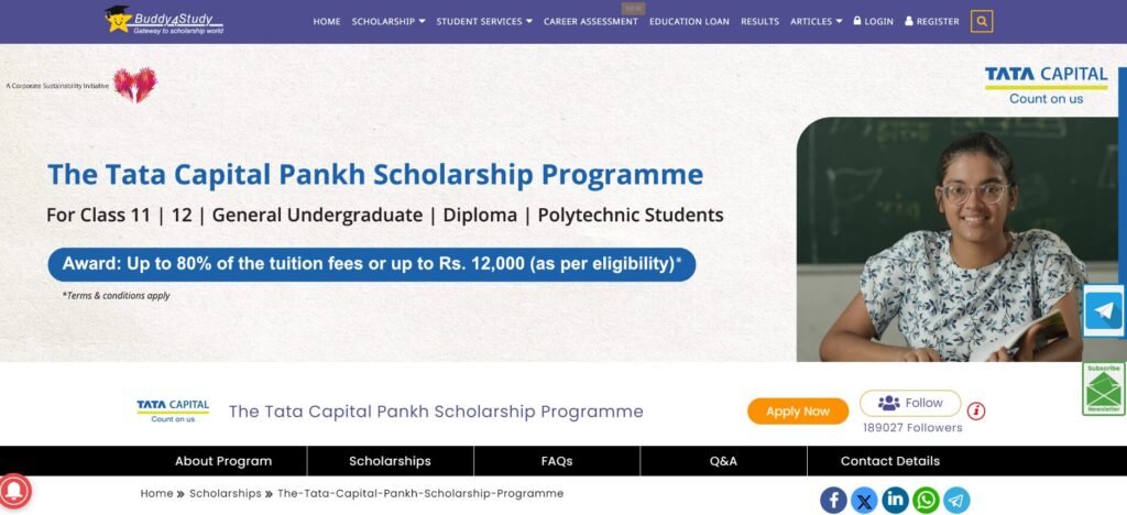 TATA Pankh Scholarship 2023-24