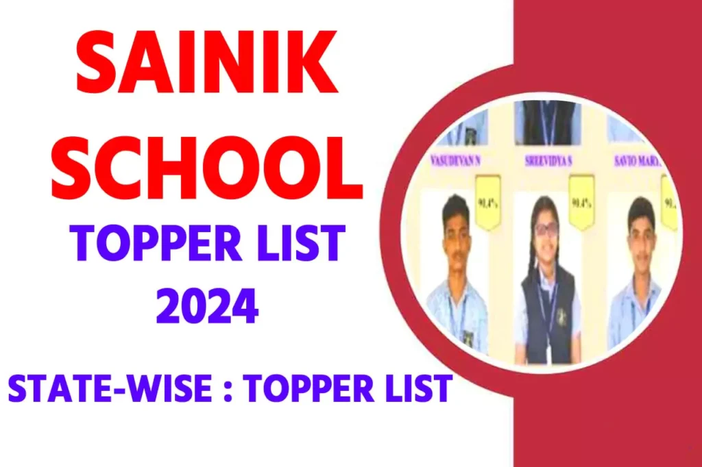 Sainik School Topper List 2024
