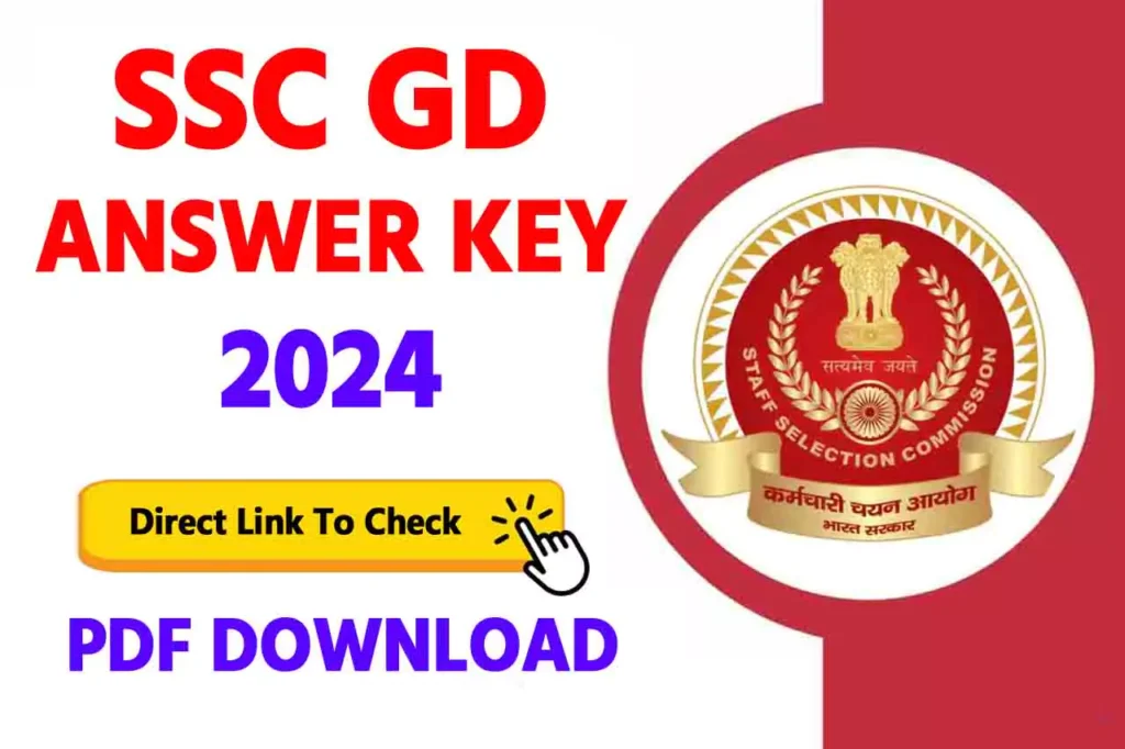 SSC GD Answer Key 2024 pdf download